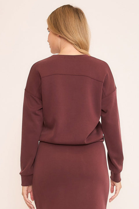 Holly Round Neck Scuba Sweatshirt