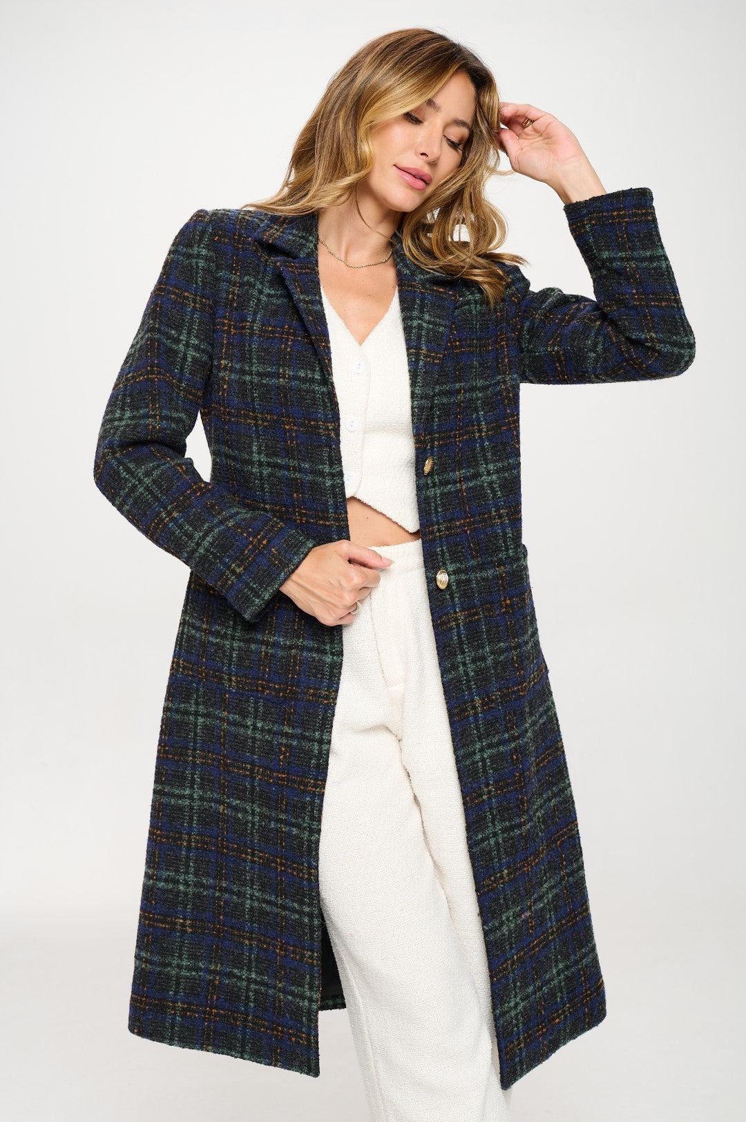 Brittany Plaid Coat