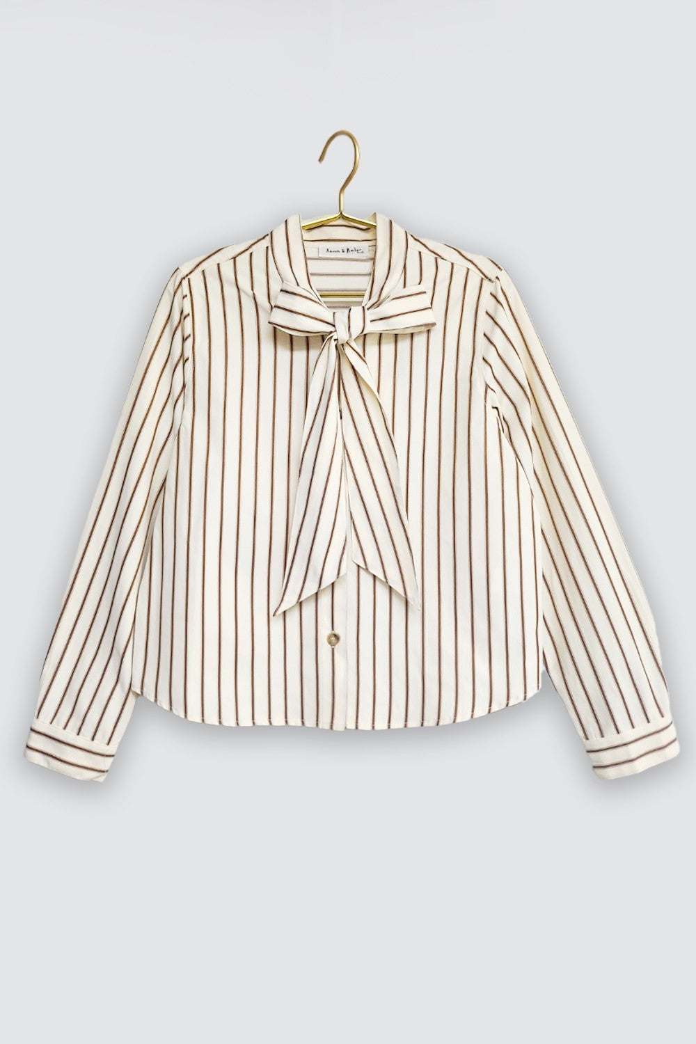 Stevie Striped Bow Tie Shirt