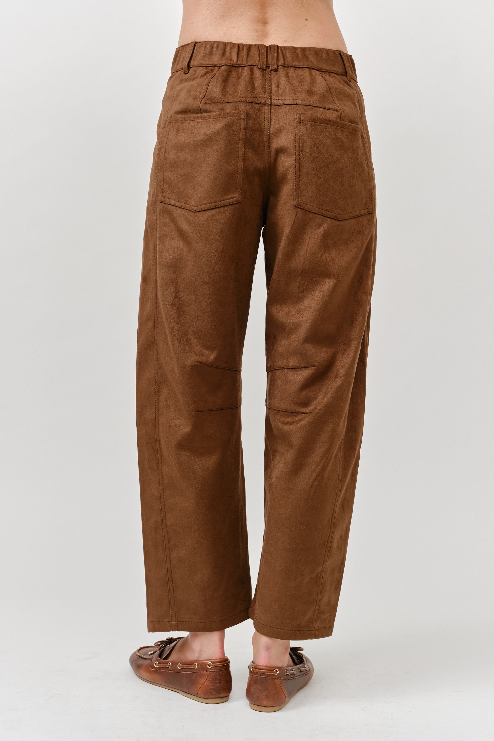 The Softest Suede Barrel Pants