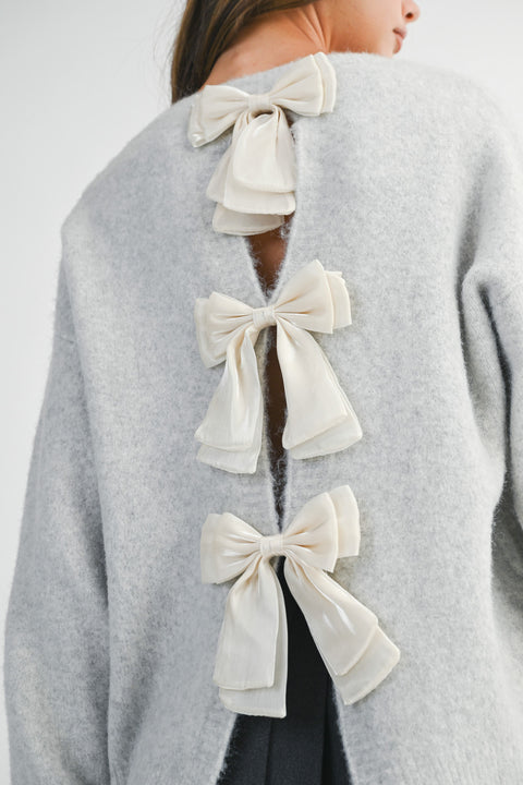 Bria Back Bows Detailed Sweater