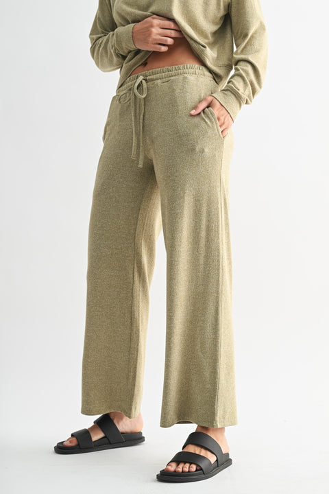 Nolan Brushed Wide Leg Lounge Pant