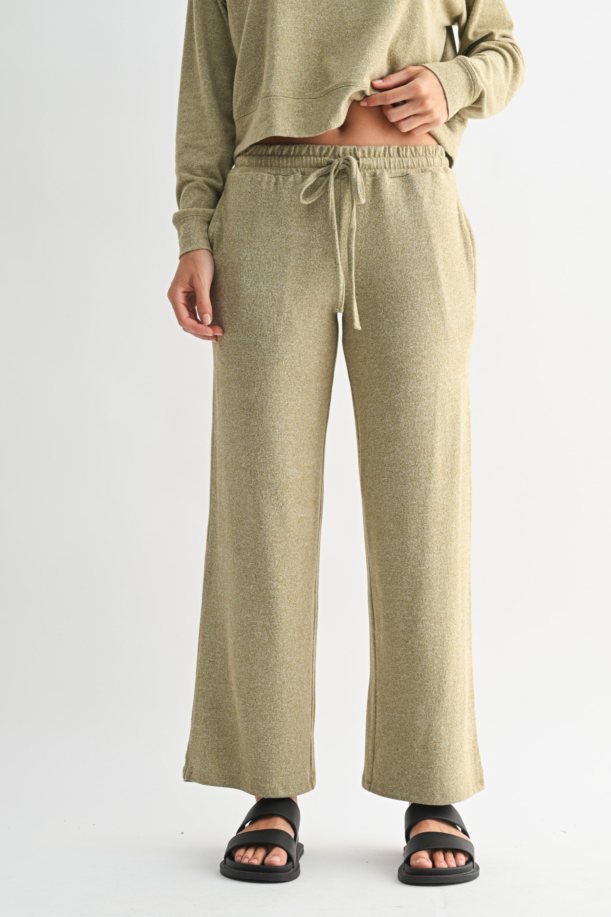 Nolan Brushed Wide Leg Lounge Pant