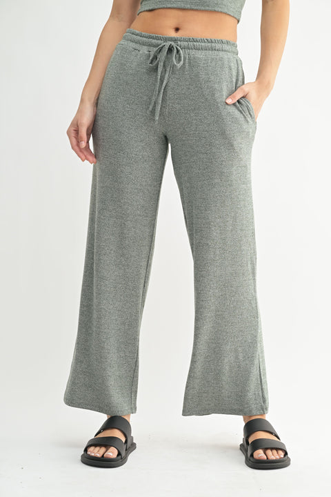 Nolan Brushed Wide Leg Lounge Pant