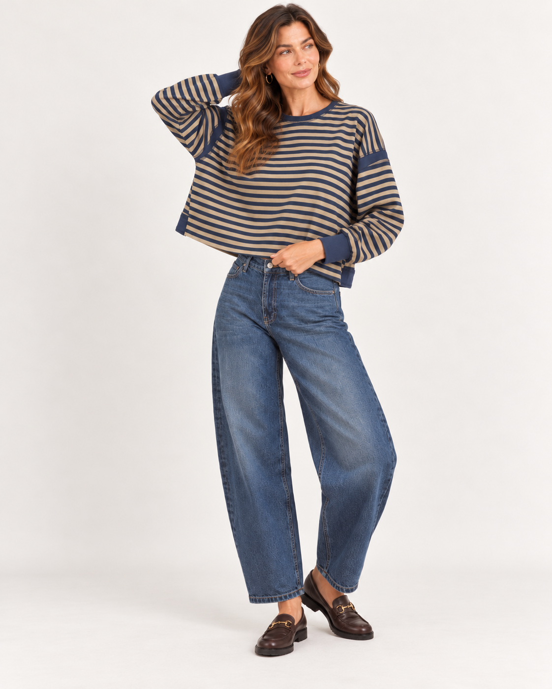 Leonna long sleeve stripe top