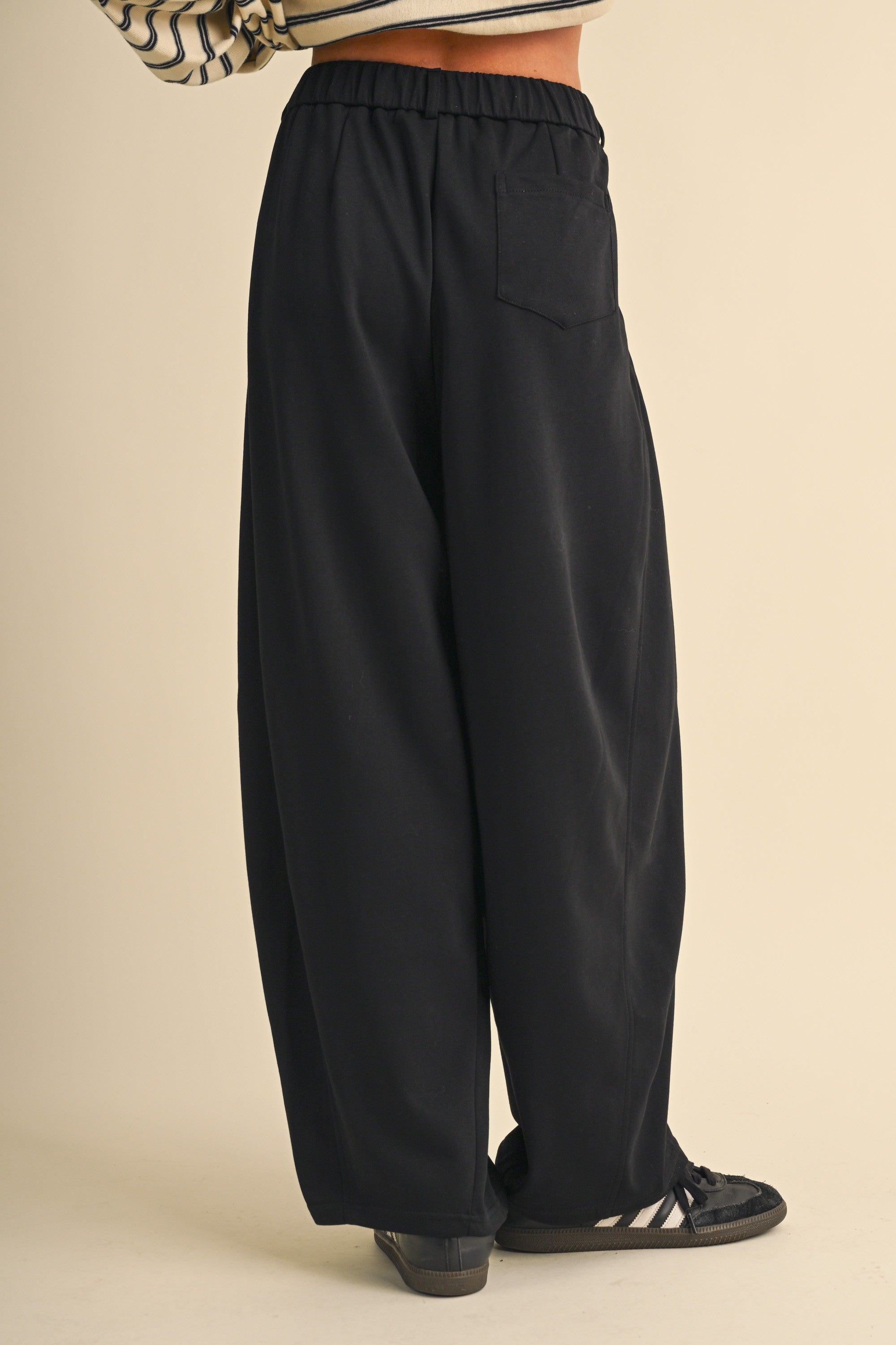 Alessia Button Waist Wide Leg Joggers