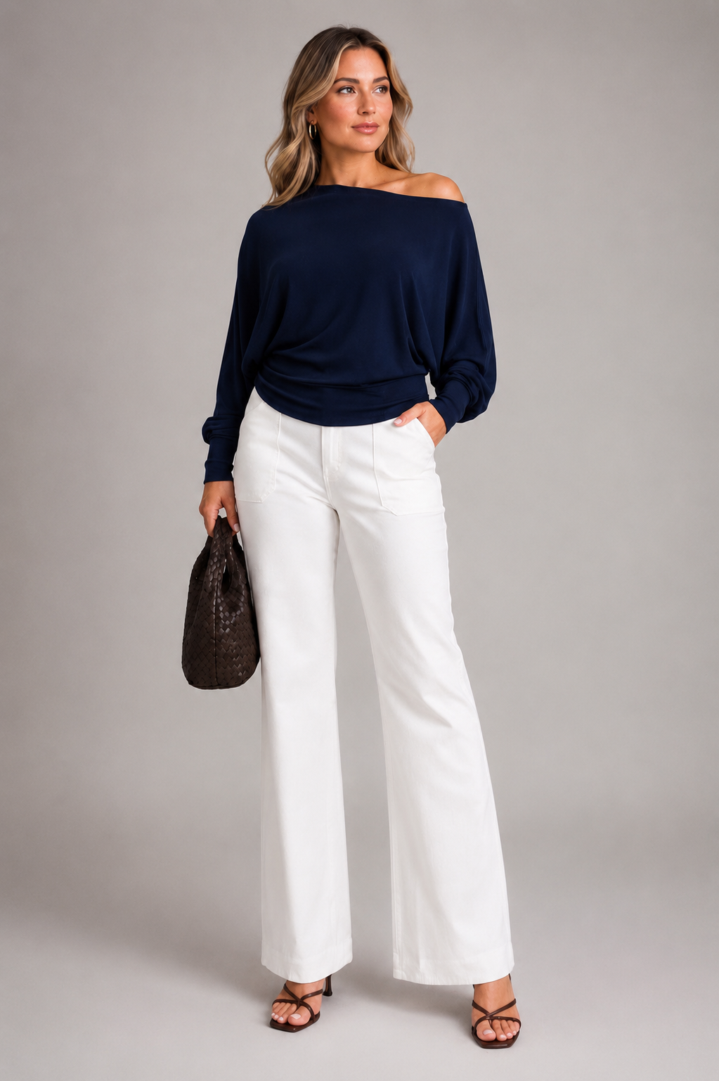 Nora Crepe Boatneck Knit Top