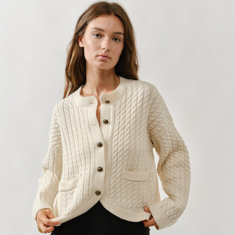 Maja Pullover Cable Knit Cardigan