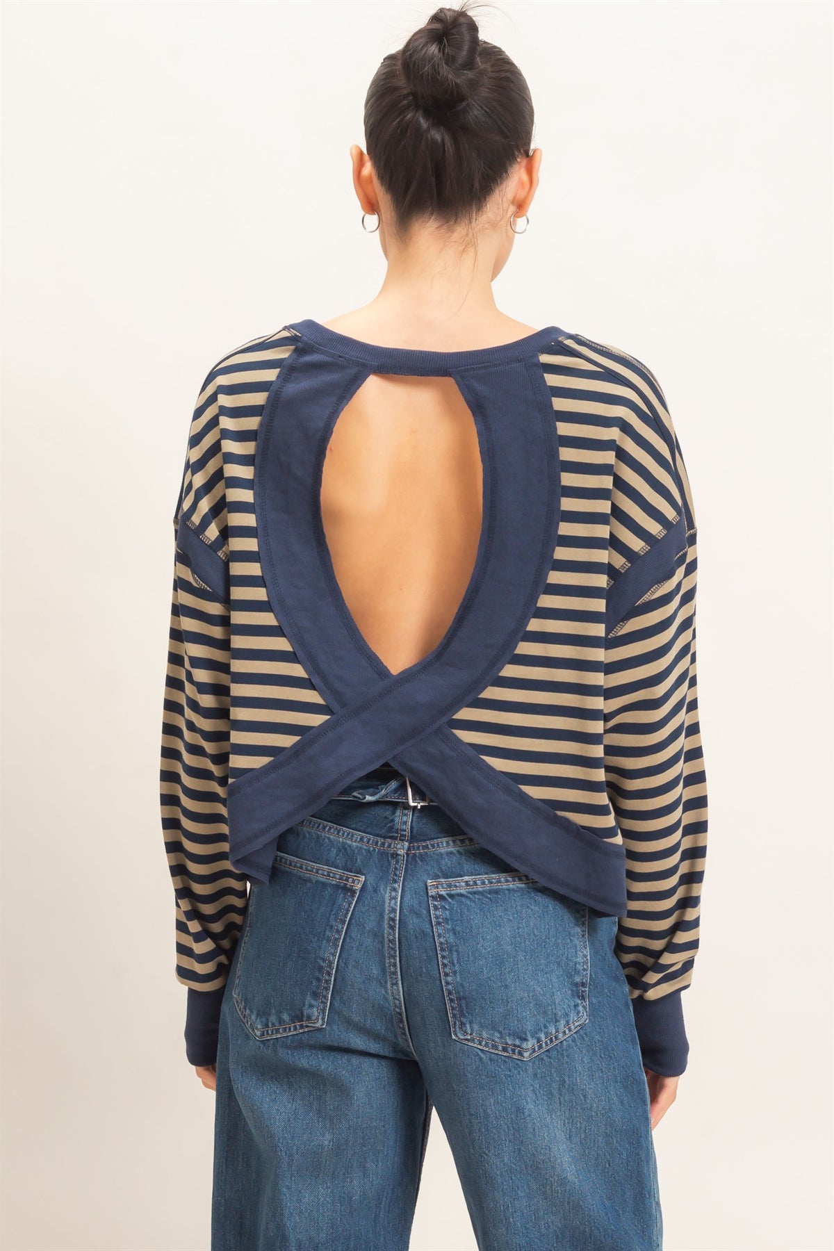 Leonna long sleeve stripe top
