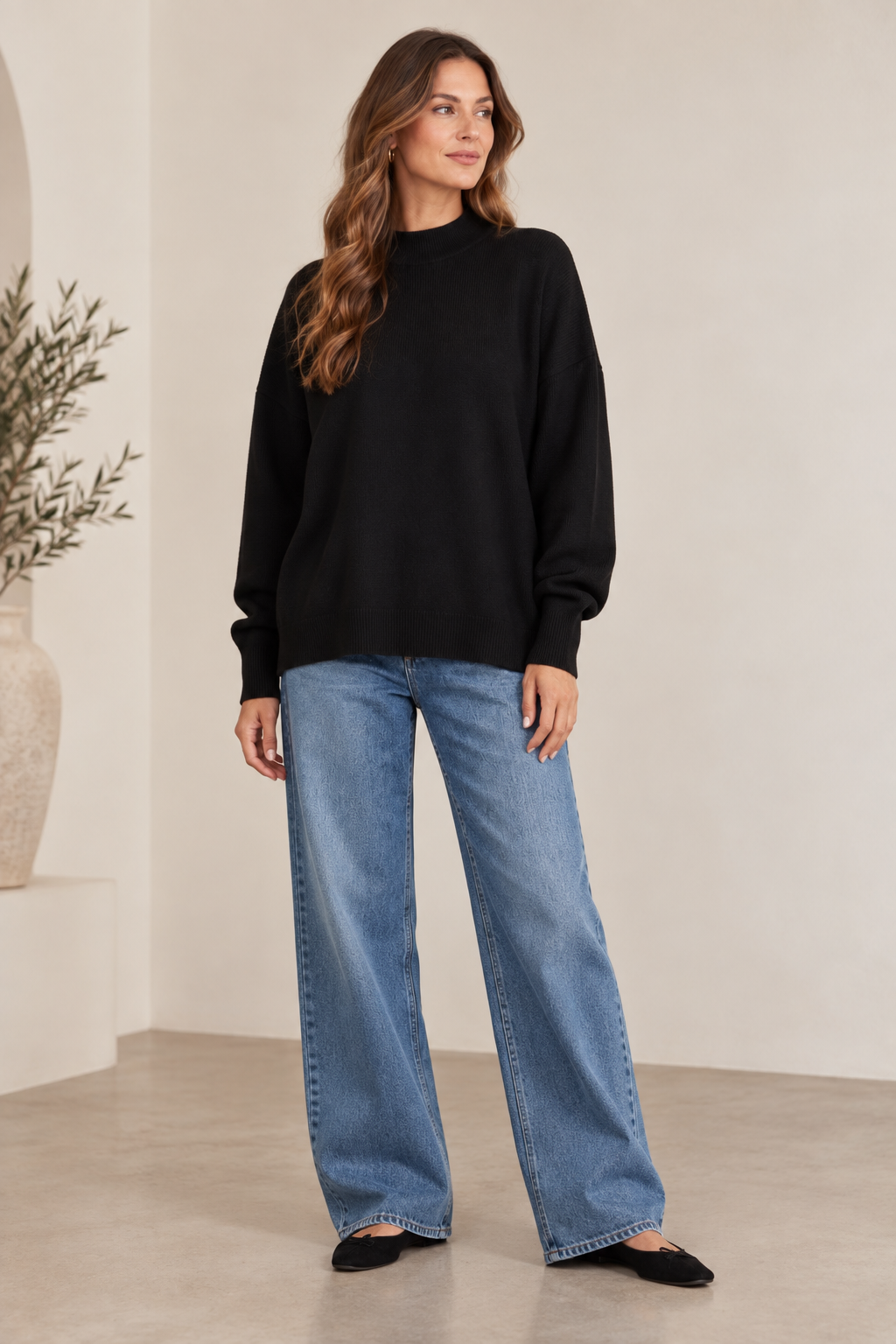 Sheena Mock Neck Sweater