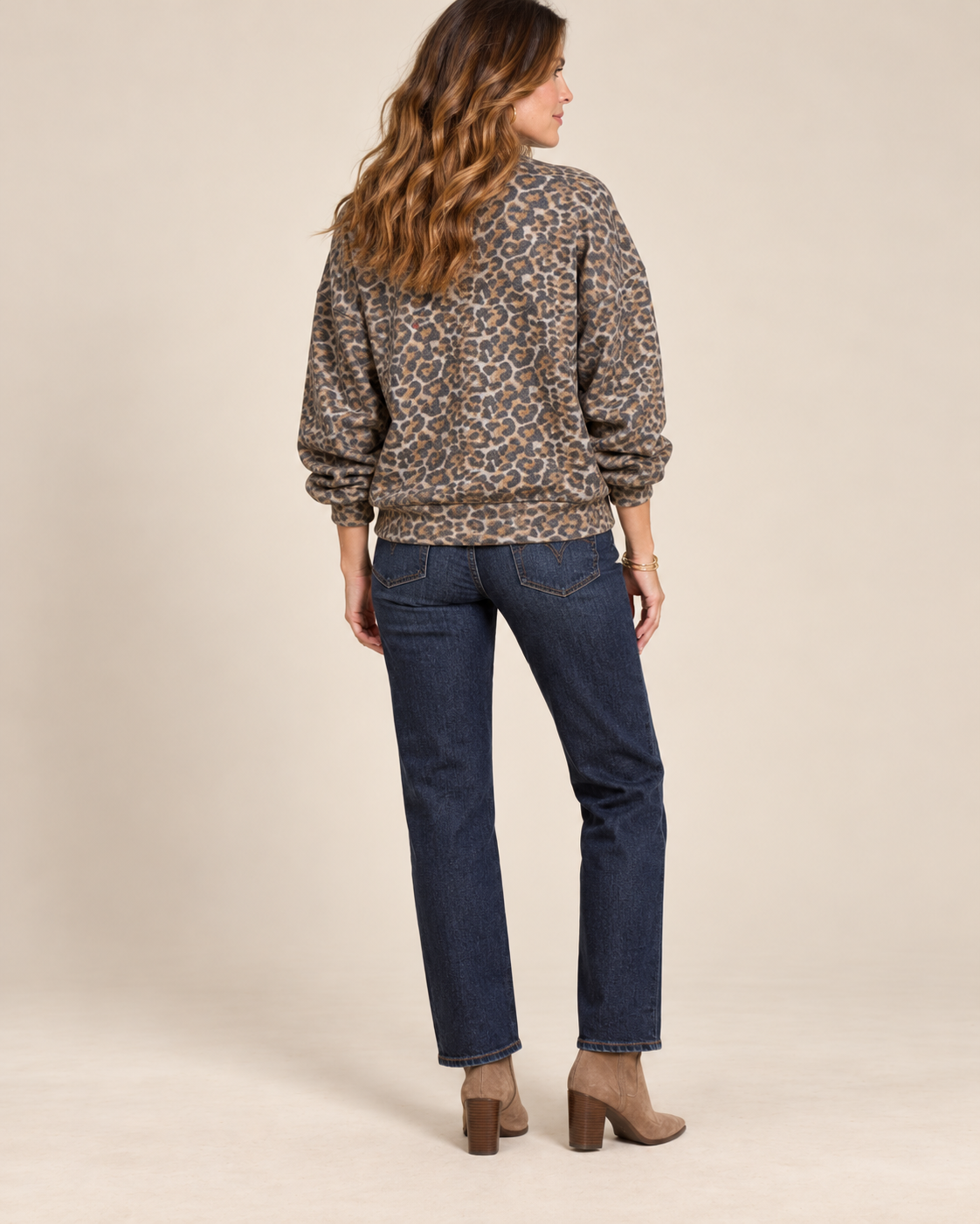 Zoe Leopard Free Bird French Terry Top