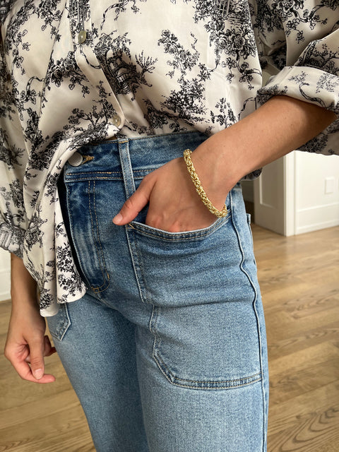 Emilia Light Gold Tight Chain Bracelet