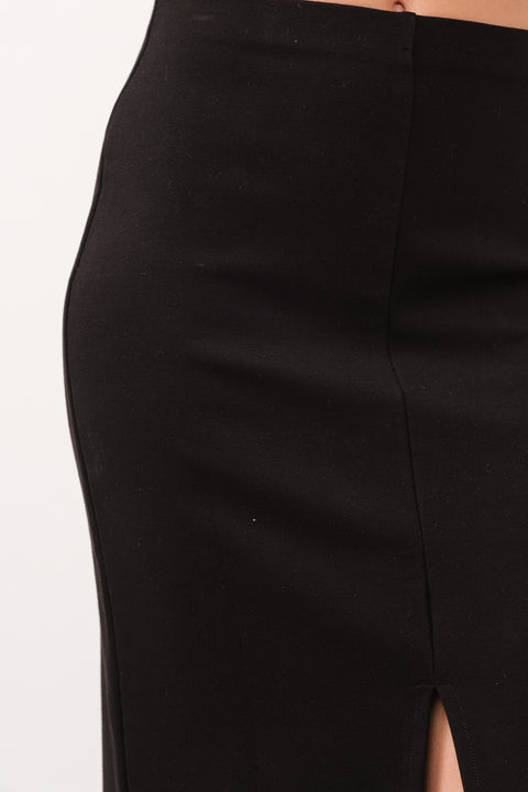 Reena Black Pencil Skirt