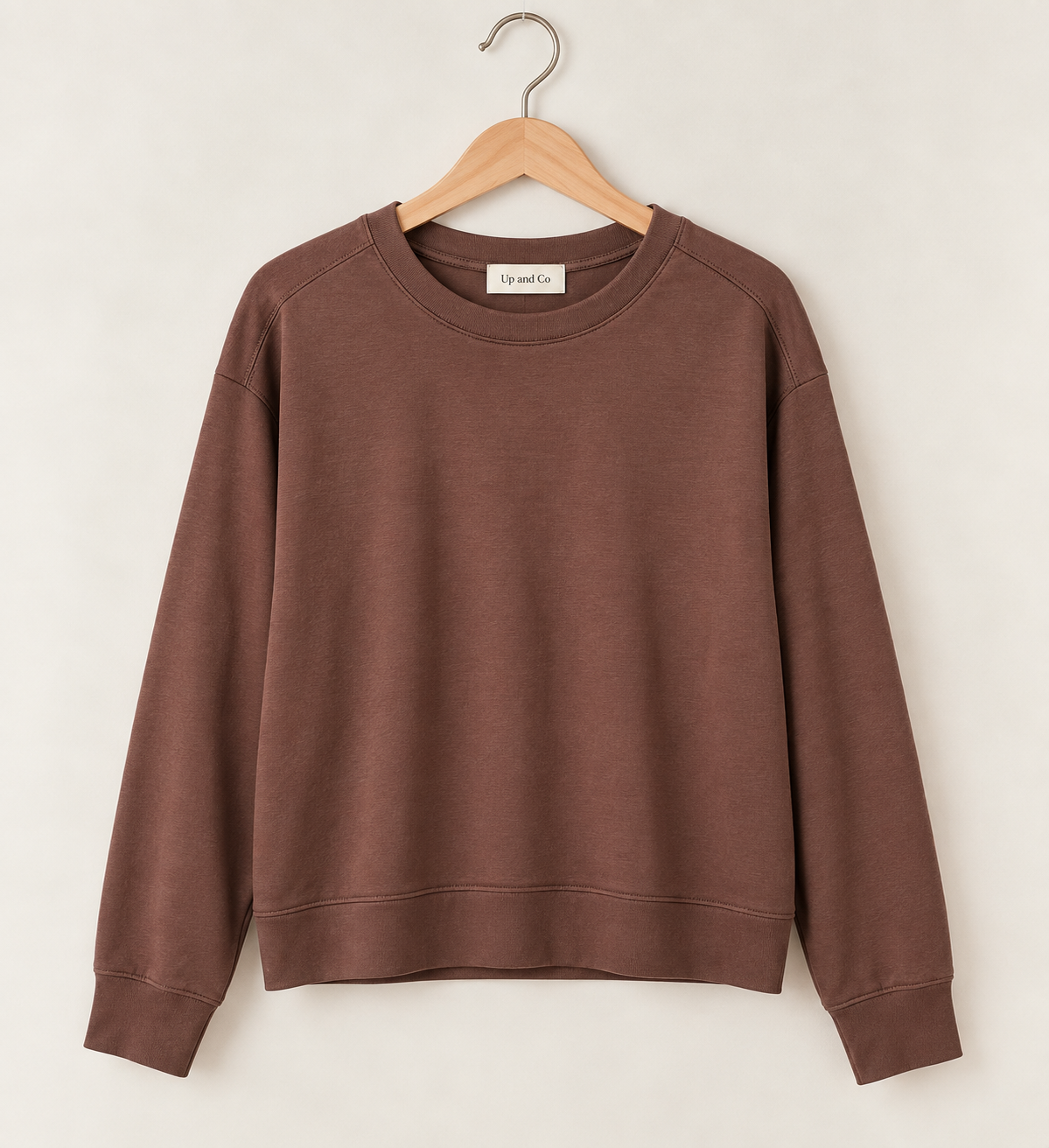 Wendy Boxy Crew Neck Thumbhole Top
