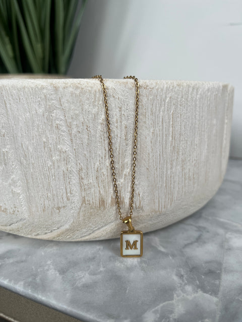 Frankie Pearl Initial Necklace
