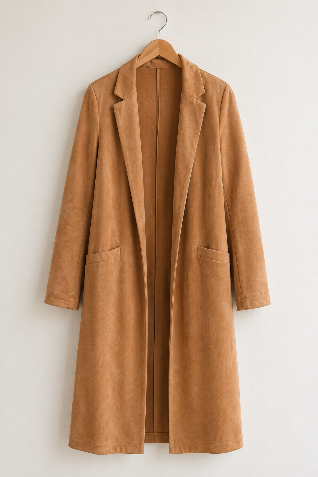 Maura Faux Suede Duster Coat