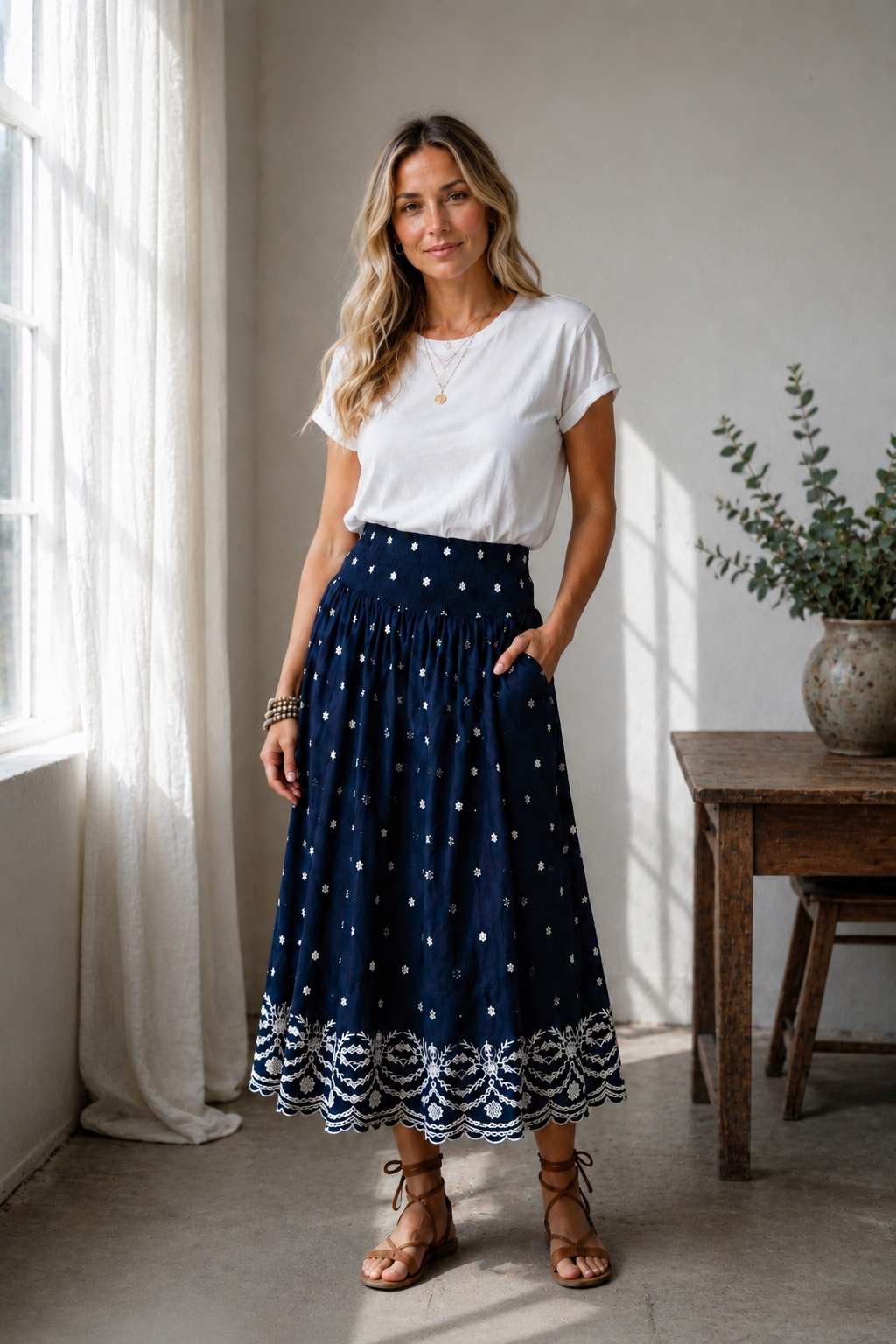 Diana Embroidered Skirt