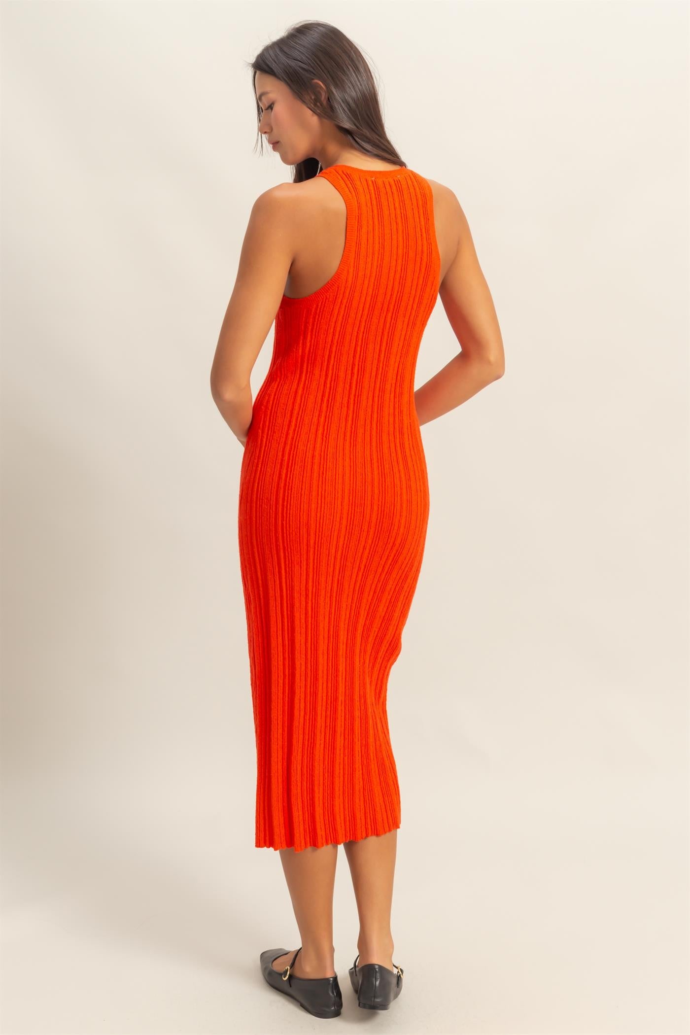 Donna Ribbed knit Midi Dress