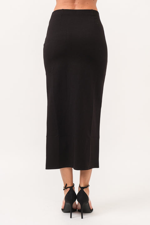 Reena Black Pencil Skirt