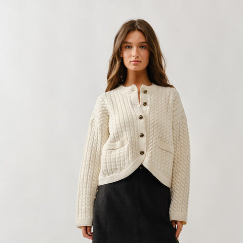 Maja Pullover Cable Knit Cardigan