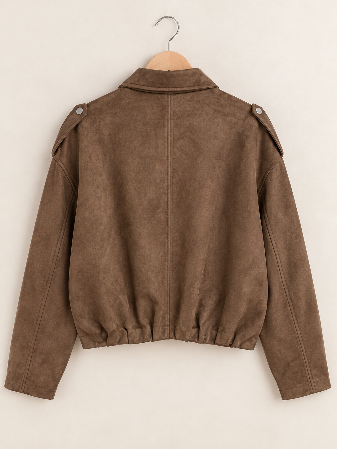 Vienna Suede Zip Up Cropped Jacket