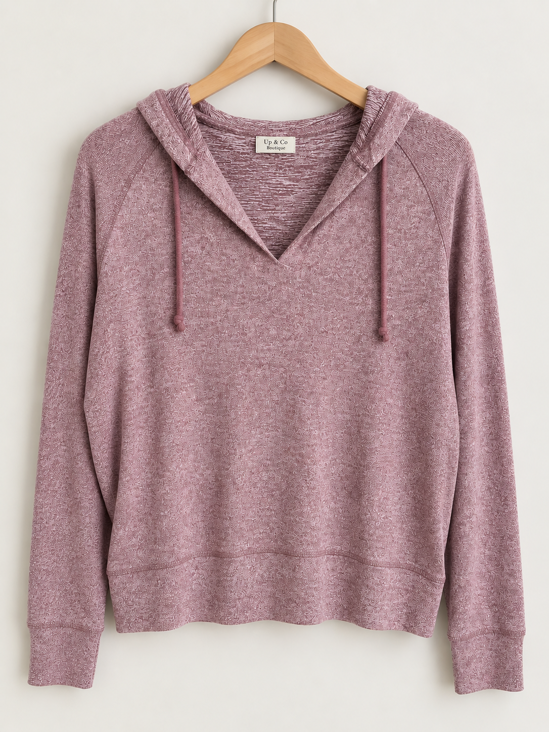 Donny Brushed Hacci Henley Hoodie