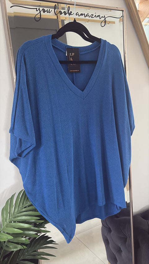 Kirin Short Sleeve V-Neck Cacoon Top
