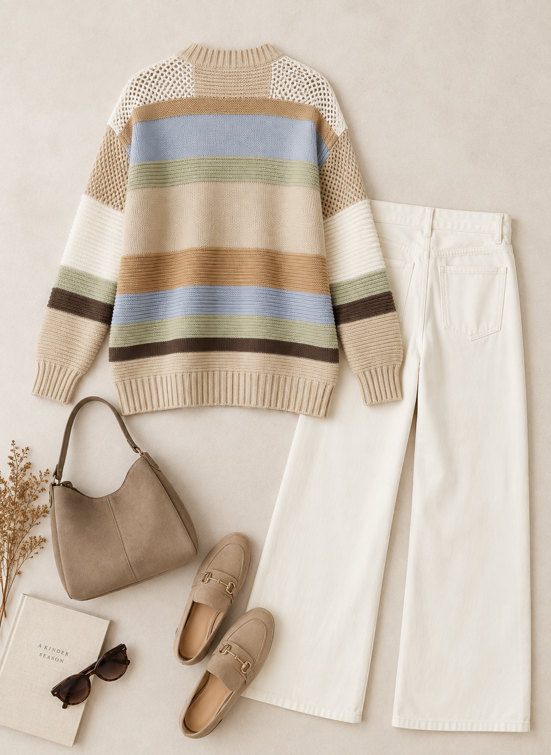 Lycka Multicoloured Textured Open Front Cardigan