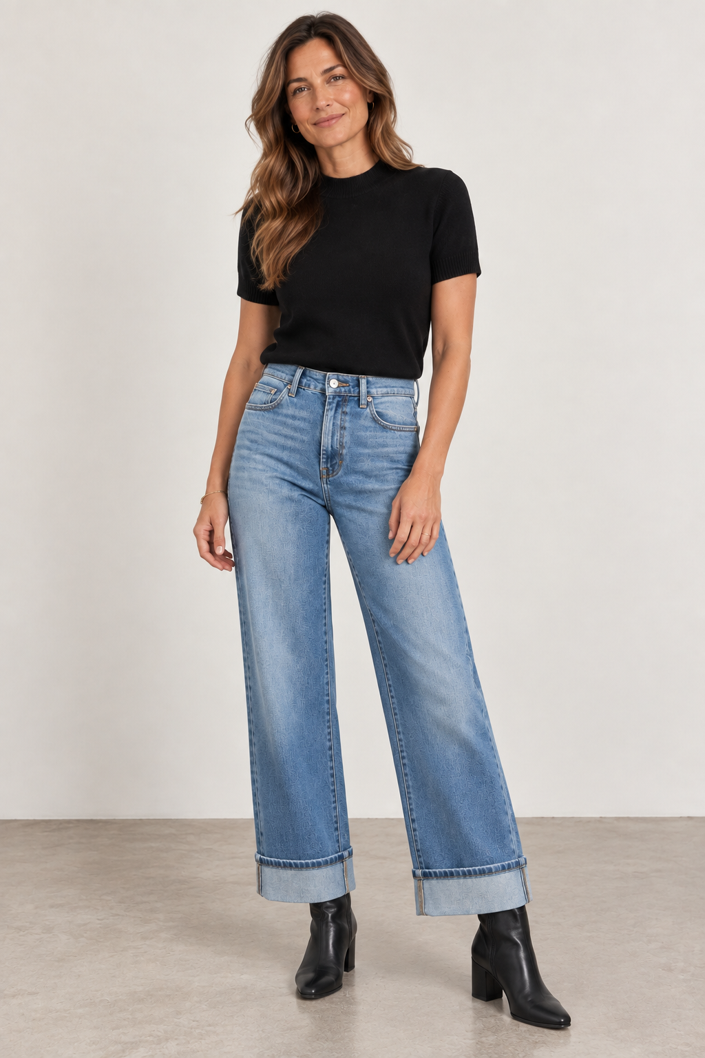 Echo Cuffed Palazzo Jeans