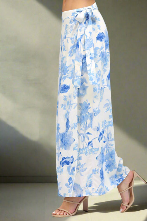 Cecile Floral Print Wrap Maxi Skirt