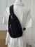 Lanna zippered shoulder Crossbody Bag - Black & Mauve