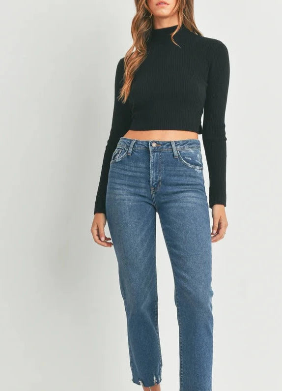 JUST BLACK Justine Vintage Straight Leg Jeans