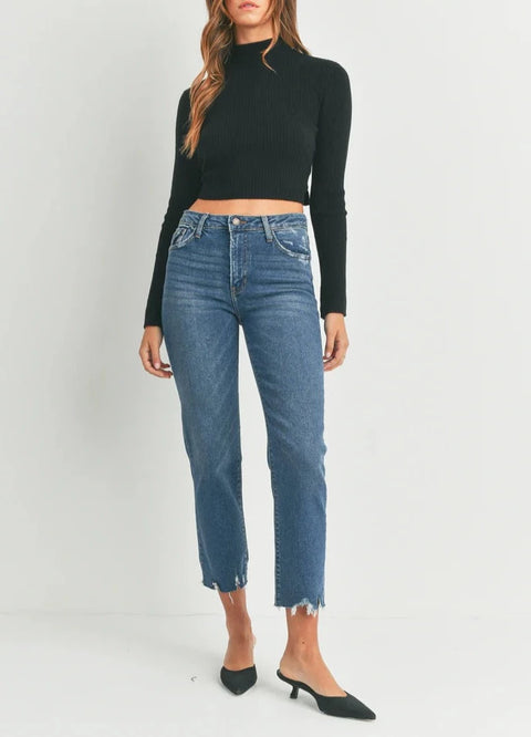 JUST BLACK Justine Vintage Straight Leg Jeans