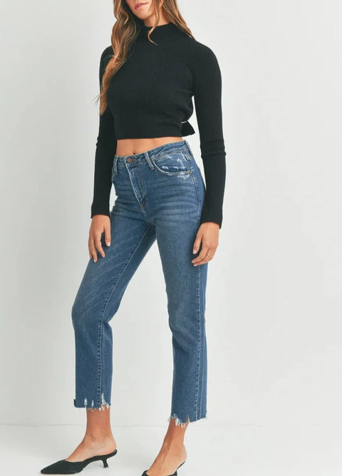 JUST BLACK Justine Vintage Straight Leg Jeans