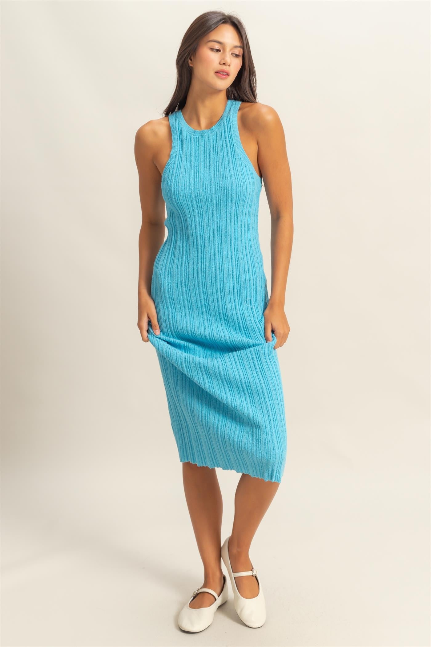 Donna Ribbed knit Midi Dress