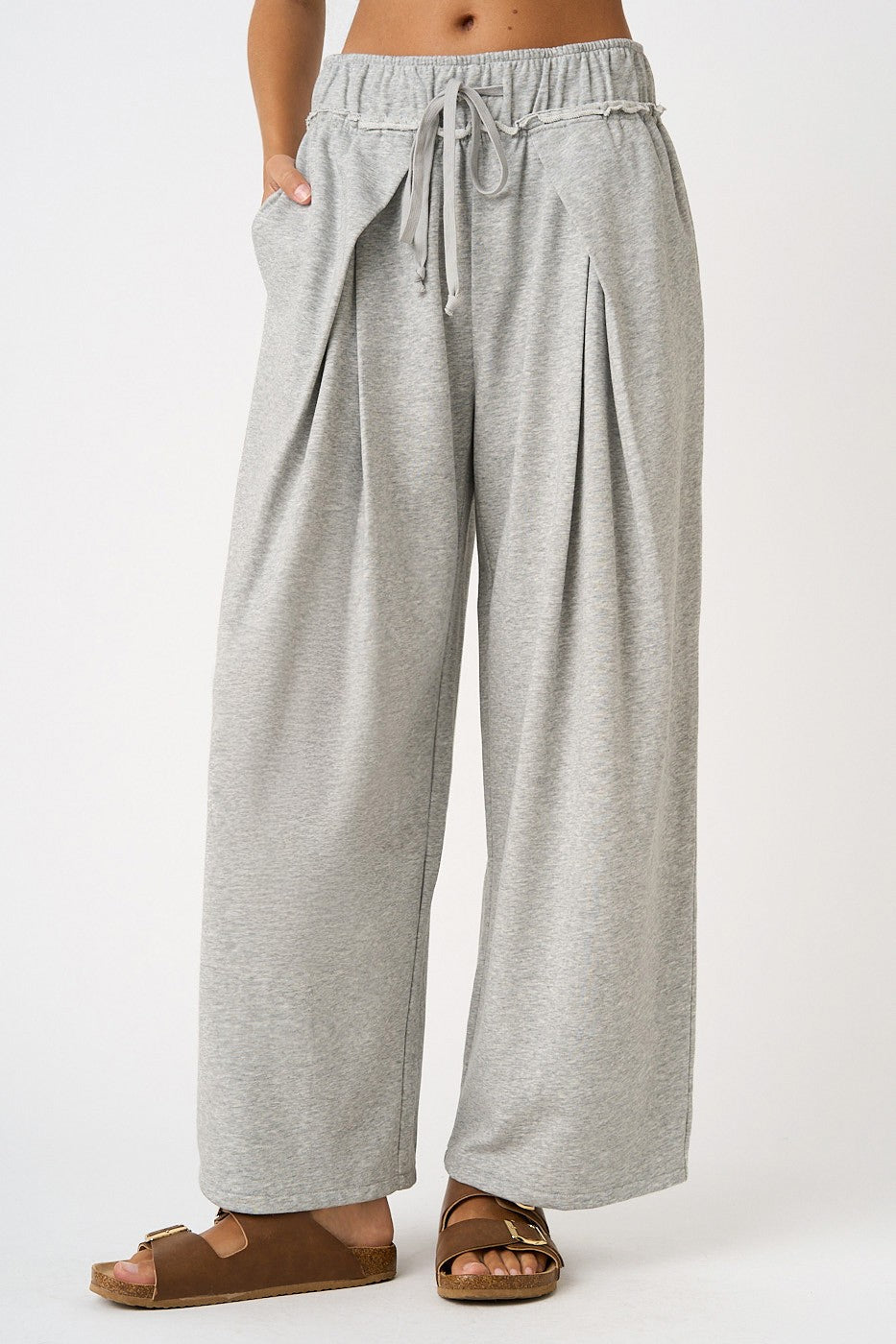 Maria Cotton Knit Balloon Leg Lounge Pant