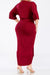 Giselle Venetian Ruched Bodycon Dress