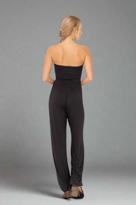 Agoda Strapless Flared Lounge Jumpsuit