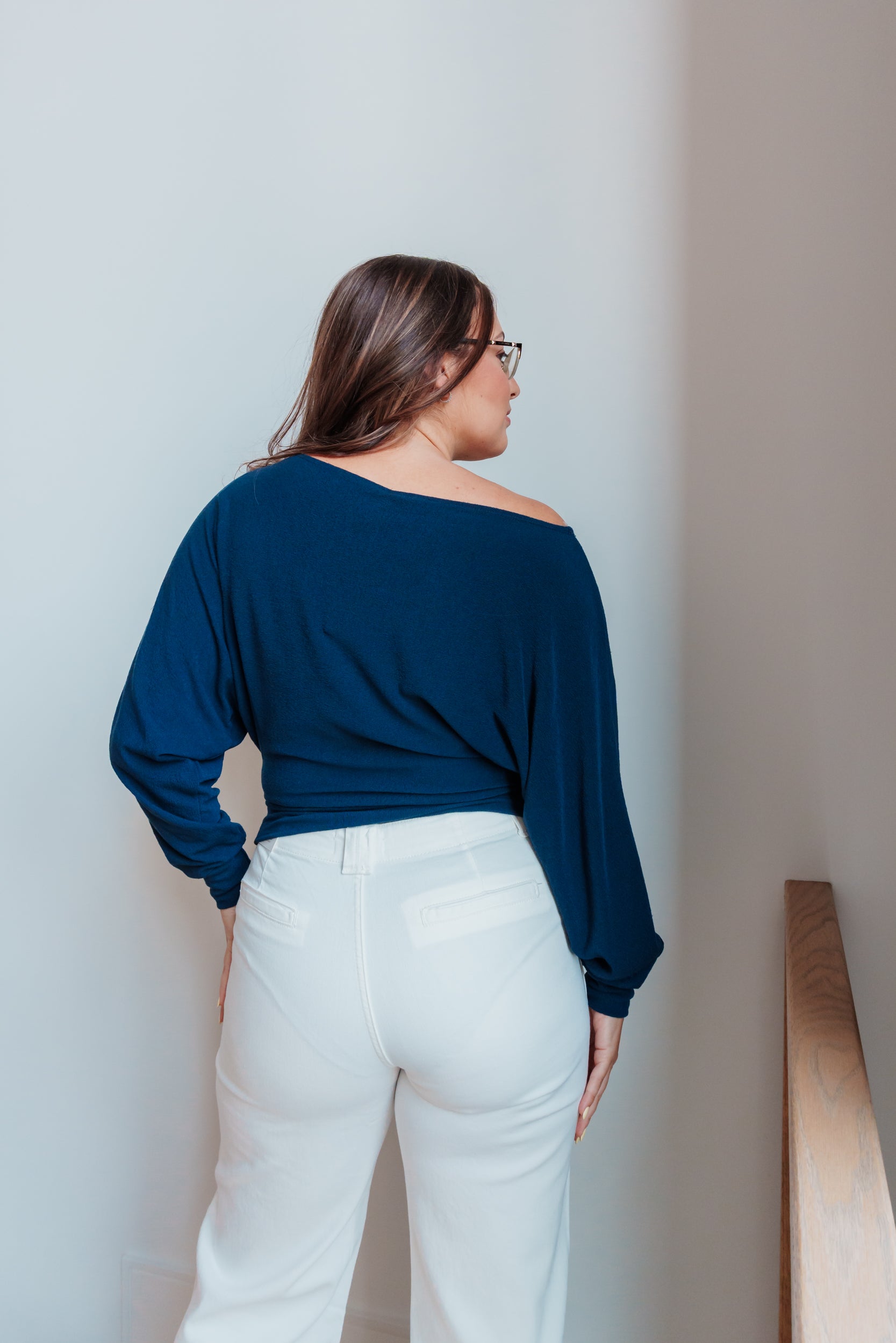 Nora Crepe Boatneck Knit Top