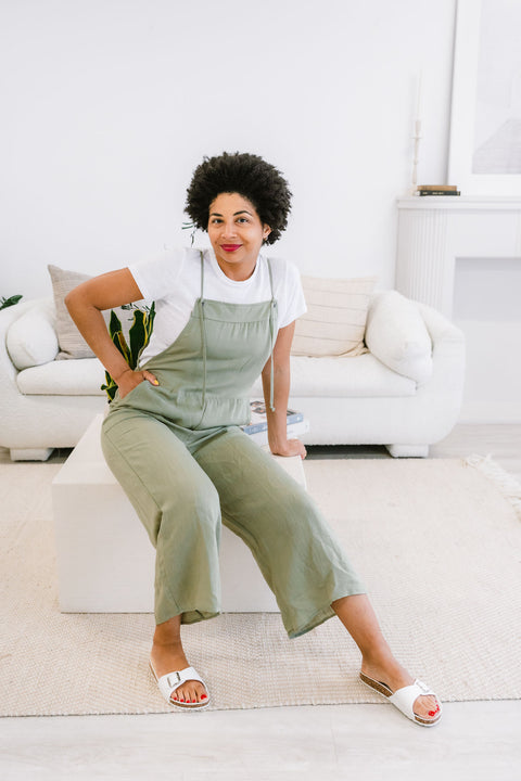 Nakia Spaghetti Strap Wide Leg Jumpsuit with Side Pockets
