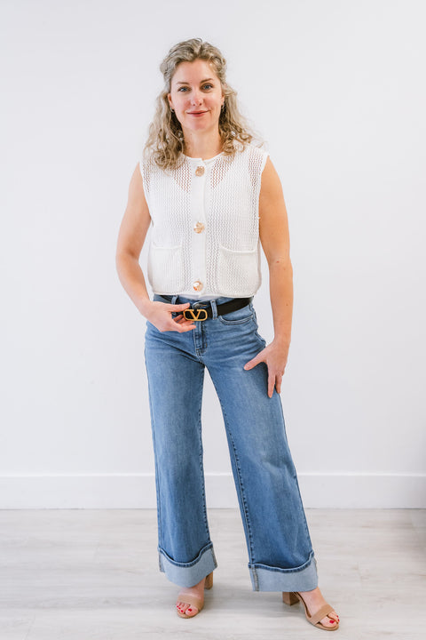 Echo Cuffed Palazzo Jeans