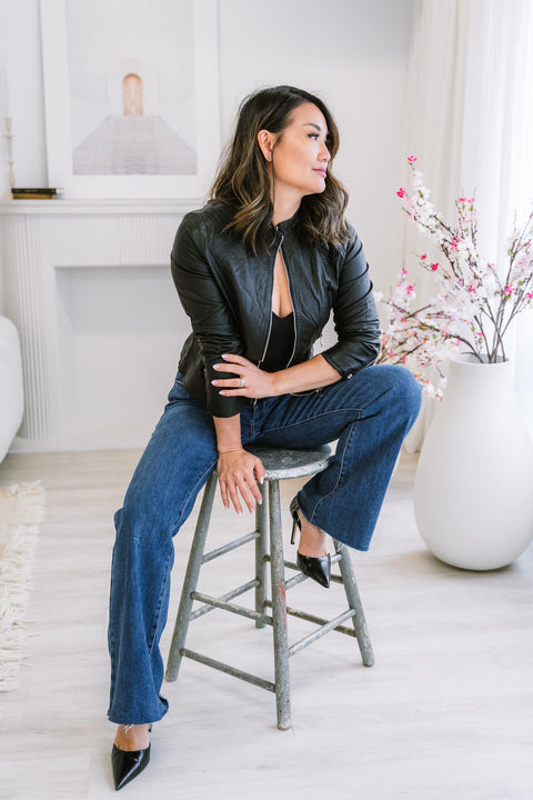Jenny Classic Faux Leather Jacket