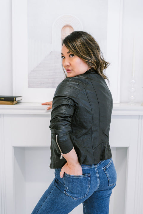 Jenny Classic Faux Leather Jacket