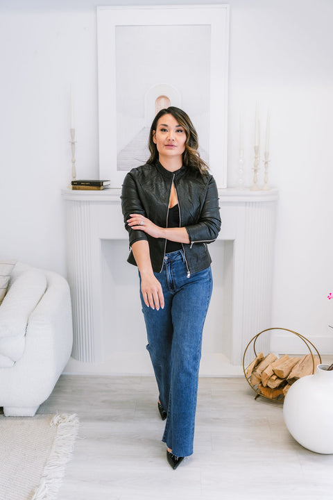 Jenny Classic Faux Leather Jacket
