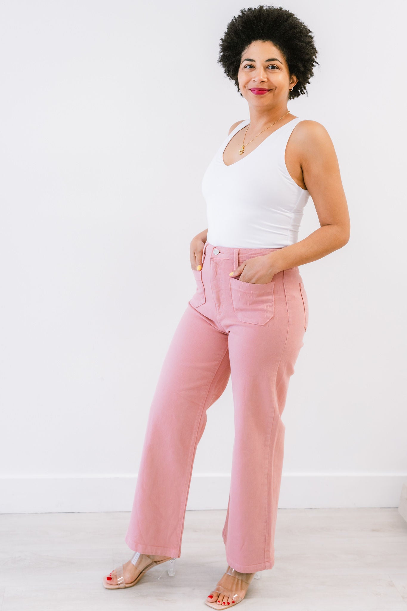 Atlas Patch Pocket Wide Leg Jeans