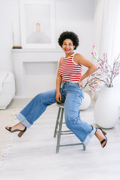 Echo Cuffed Palazzo Jeans