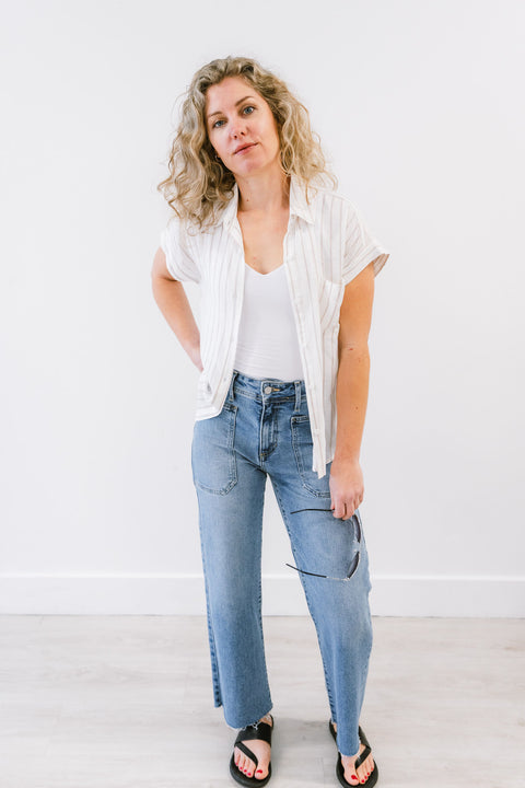 Jasper stripe button down Shirt