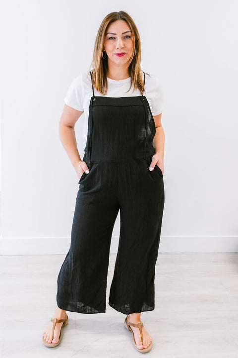 Nakia Spaghetti Strap Wide Leg Jumpsuit with Side Pockets