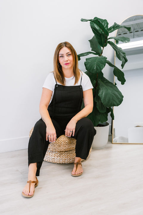 Nakia Spaghetti Strap Wide Leg Jumpsuit with Side Pockets