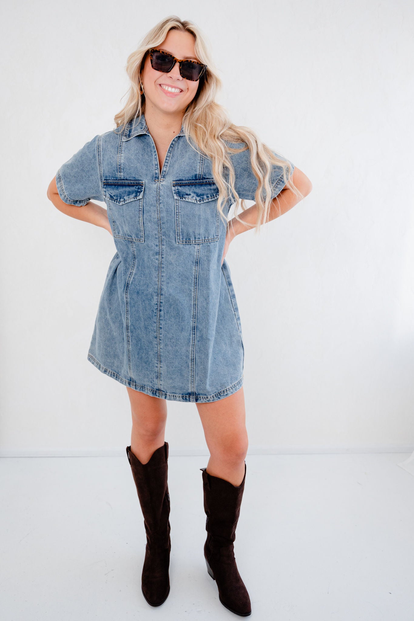 Oh My Midi Denim Midi Dress